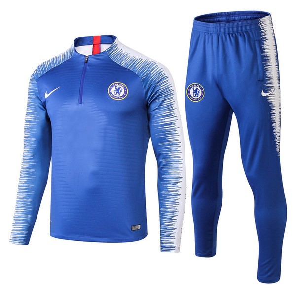 Survetement Football Enfant Chelsea 2018-19 Bleu Blanc